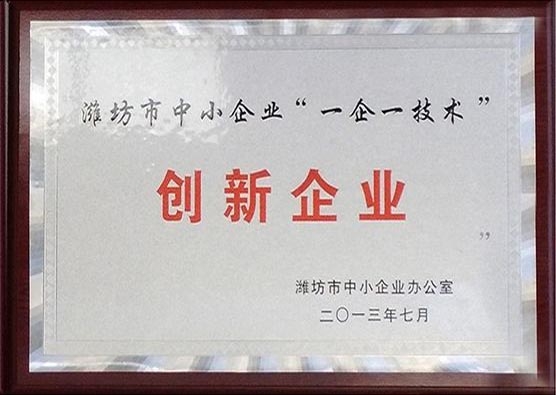 濰坊一企一技術(shù)創(chuàng)新企業(yè)