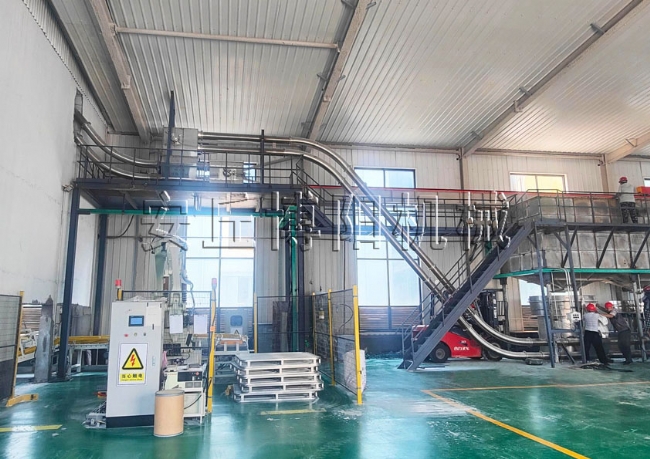 聚丙烯樹脂管鏈輸送機(jī)，管鏈?zhǔn)捷斔脱b置案例