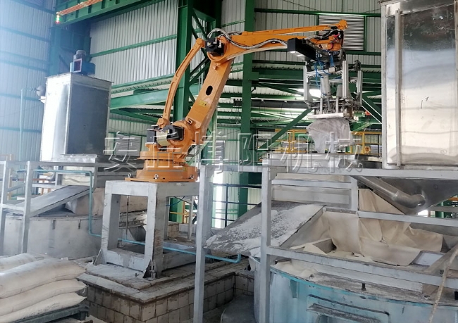 碳酸鈣全自動破袋機  機械手自動拆袋機 提高成產(chǎn)效率